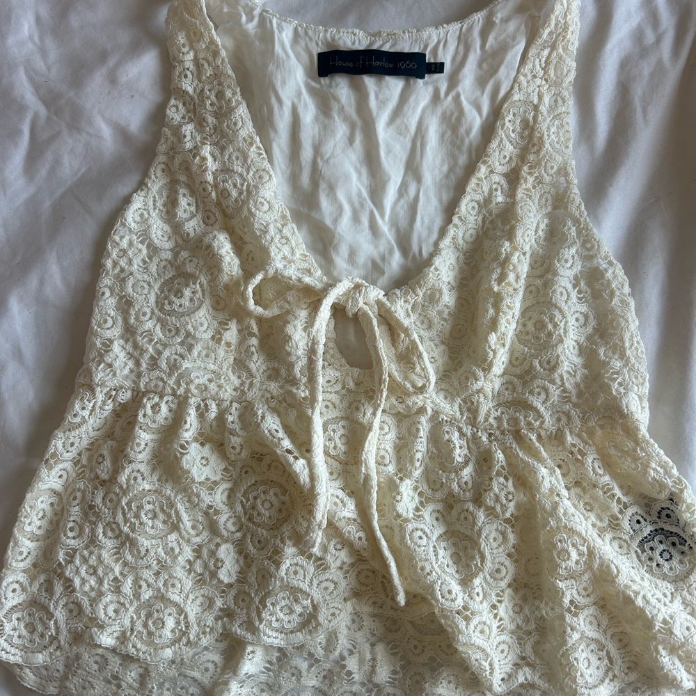 House of Harlow Francie top in ivory